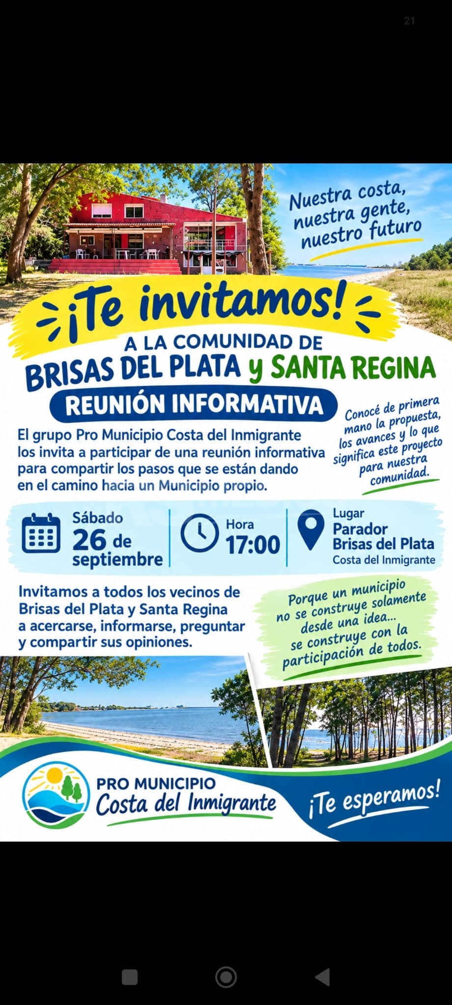 Grupo Pro Municipio de la Costa del Imigrante informa.