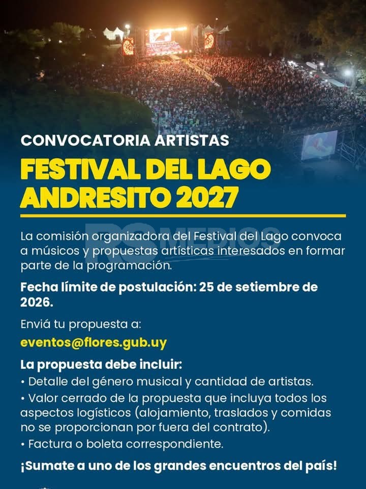 El Festival del Lago de Andresito 2027 abre convocatoria para artistas hasta el 25 de setiembre
