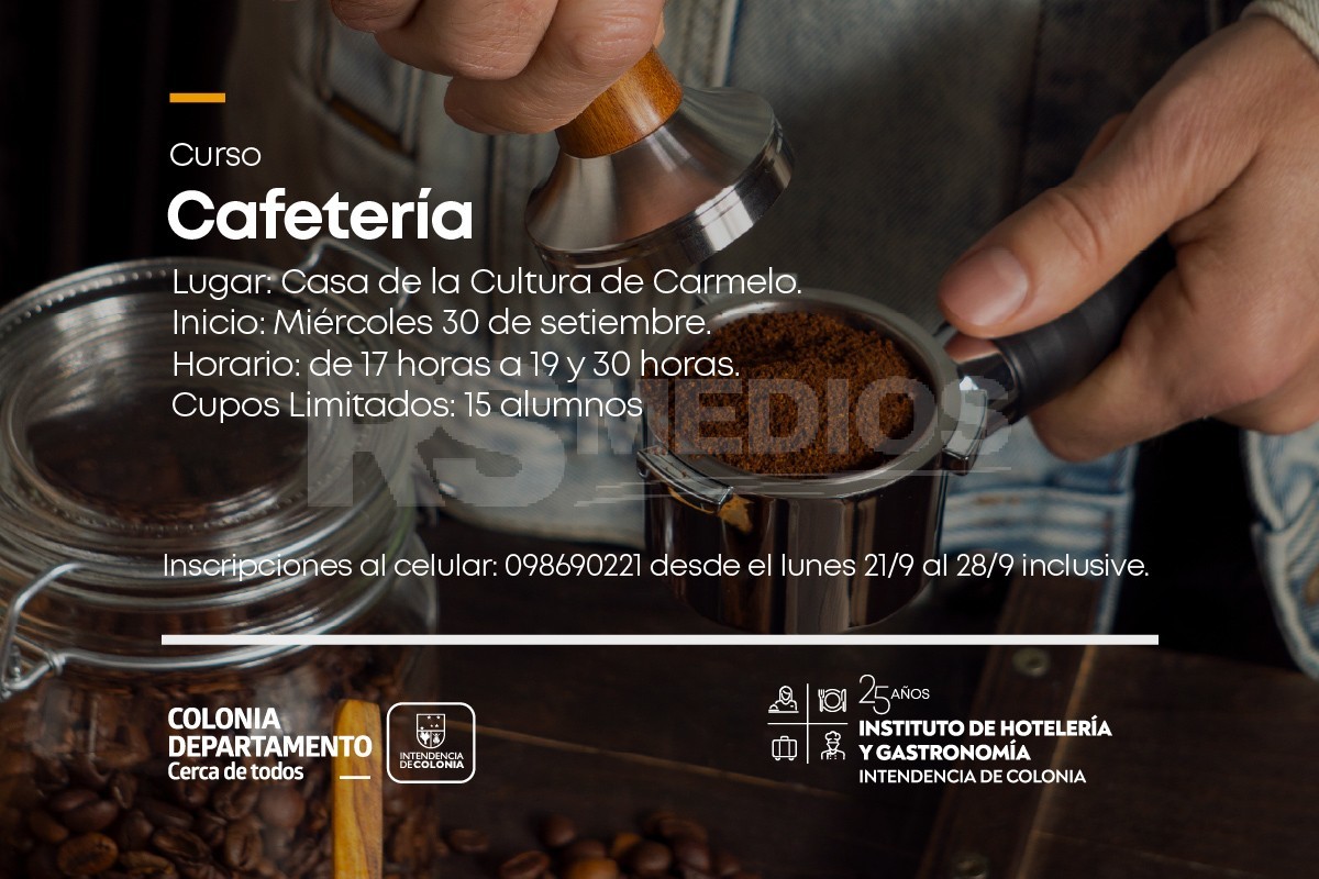 Curso de cafetería en Carmelo con cupos limitados