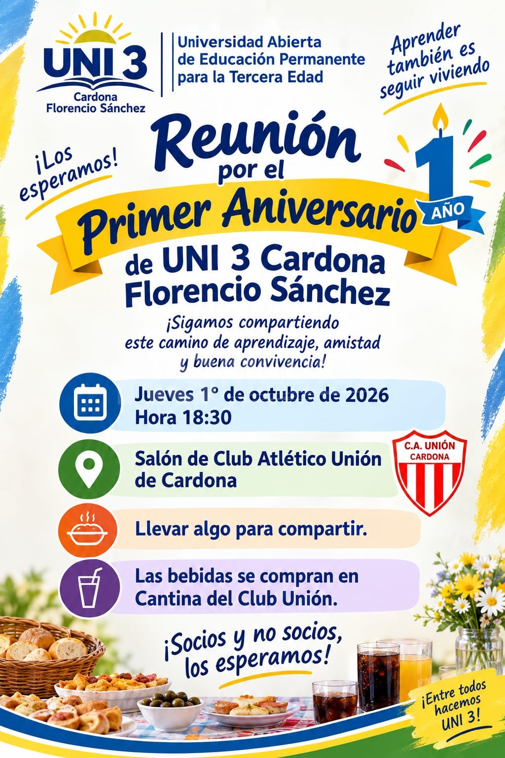 La Uni3 Cardona Florencio Sánchez celebra su primer aniversario