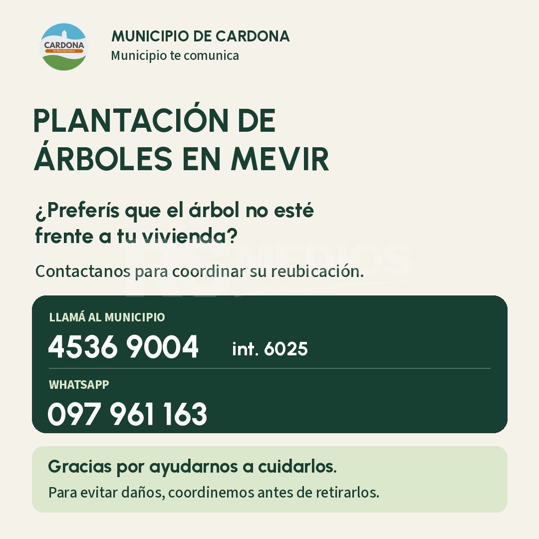 Cardona consulta a vecinos de Mevir sobre árboles frente a sus casas