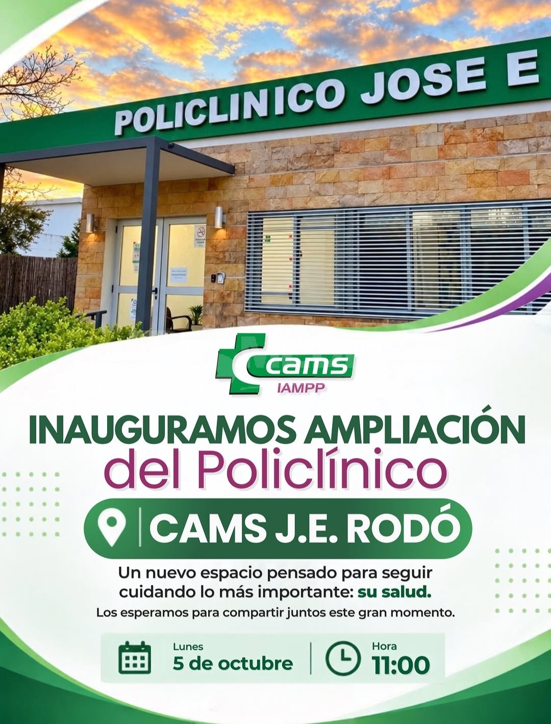 CAMS inaugura la ampliación del Policlínico José Enrique Rodó